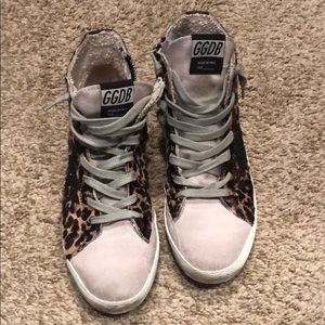 Leopard AUTHENTIC golden goose high tops